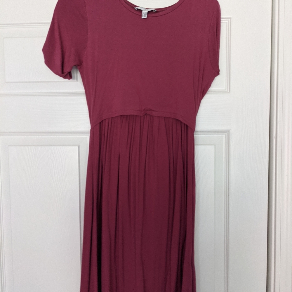 Maternity/nursing short pink dress